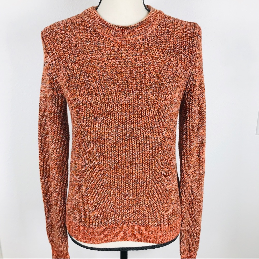BASIC H&M MULTI COLOR CREW NECK PULLOVER SWEATER